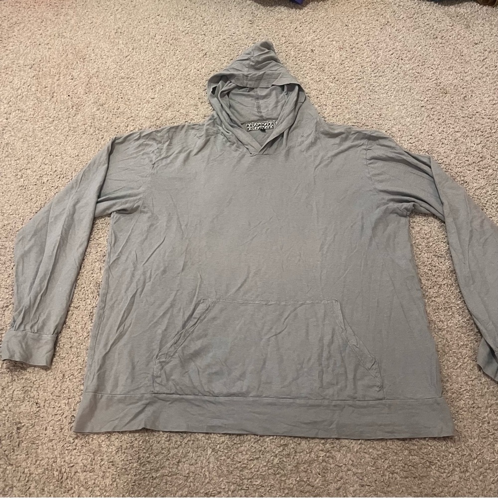 Groceries Apparel - Gray Long Sleeve Hoodie Tee Large